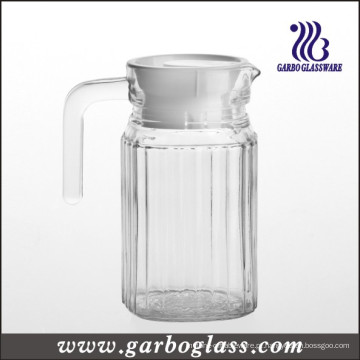 0.5L Jar de vidro transparente com tampa branca (GB1102H-1)